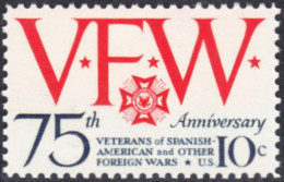 !a! USA Sc# 1525 MNH SINGLE (a2) - Veterans Of Foreign Wars - Ungebraucht