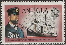 ANTIGUA 1970 Ships And Boats - 35c. - George V (when Prince George) And HMS Canada (screw Corvette) MNG - Antigua And Barbuda (1981-...)