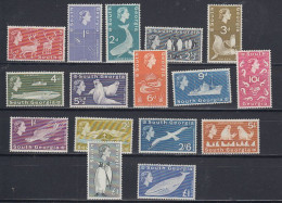 South Georgia 1963 Definitives / Pictorials 16v ** Mnh (60069) - South Georgia