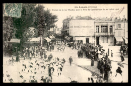 33 - LANGON - FETE DE GYMNASTIQUE RUE MAUBEC LE 22 JUILLET 1906 - Langon