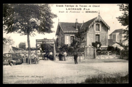 24 - BERGERAC - GRANDE FABRIQUE DE TUYAUX EN CIMENT "LACHAUD FILS" ROUTE DE POMBONNE - Bergerac