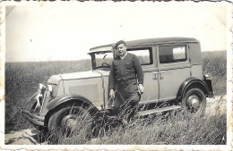 Photo Originale Vieille Voiture Et Chauffeur - Automobiles
