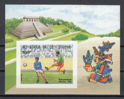 Football / Soccer / Fussball - WM 1986:  Cote D'Ivoire  Bl **, Imperf. - 1986 – México