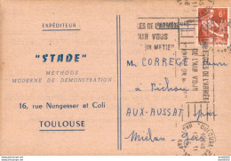 32 AUX AUSSAT MR CORREGE HENRI STADE METHODE MODERNE DE DEMONSTRATION TOULOUSE SEANCE A MIELAN 21/11/58 - Other & Unclassified