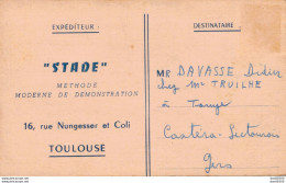 32 CASTERA LECTOUROIS MR DAVASSE DIDIER STADE METHODE MODERNE DE DEMONSTRATION TOULOUSE SEANCE A LECTOURE 25/09/57 - Autres & Non Classés
