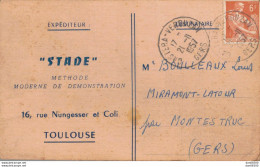 32 MIRAMONT LATOUR MR BOULLEAUX LOUIS STADE METHODE MODERNE DE DEMONSTRATION TOULOUSE SEANCE A MONTESTRUC 26/11/57 - Autres & Non Classés