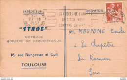 32 LA ROMIEU MR MAUPOME EMILE STADE METHODE MODERNE DE DEMONSTRATION TOULOUSE SEANCE A LA ROMIEU 6/11/57 - Autres & Non Classés