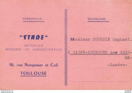 40 ST LOUBOUER PAR GEAUNE MR SOURBIS RAPHAEL STADE METHODE MODERNE DE DEMONSTRATION TOULOUSE SEANCE A GEAUNE 21/03/60 - Sonstige & Ohne Zuordnung