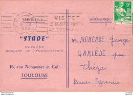 64 GARLEDE PAR THEZE MR MONCADE GEORGES  STADE METHODE MODERNE DE DEMONSTRATION TOULOUSE SEANCE A THEZE 14/12/59 - Autres & Non Classés
