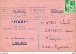 64 GARLEDE PAR THEZE MR NABOS ROBERT STADE METHODE MODERNE DE DEMONSTRATION TOULOUSE SEANCE A THEZE 14/12/59 - Autres & Non Classés