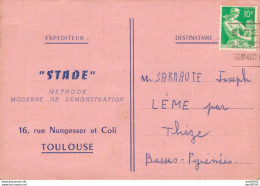 64 LEME PAR THEZE MR SARRAUTE JOSEPH STADE METHODE MODERNE DE DEMONSTRATION TOULOUSE SEANCE A THEZE 14/12/59 - Andere & Zonder Classificatie