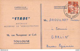 64 GARLIN MR DROUILHET PIERRE STADE METHODE MODERNE DE DEMONSTRATION TOULOUSE SEANCE A GARLIN 14/10/58 - Andere & Zonder Classificatie