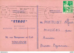 64 MIOSSENS PAR AURIAC MR MONTALIBET ALFRED STADE METHODE MODERNE DE DEMONSTRATION TOULOUSE SEANCE A THEZE 14/12/59 - Andere & Zonder Classificatie