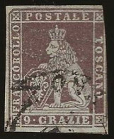 Toscane        .  Yvert    .   8  (2 Scans)    .   1851    .     O      .    Cancelled - Tuscany