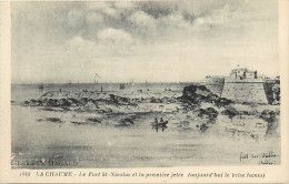 - Vendée -ref-F243- La Chaume - Port St Nicolas Et La Première Jetée Aujourd'hui Brise Lames - - Other & Unclassified