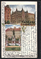 Lithographie Wien, Friedrich Freiherr V. Schmidt, Sterbehaus, Schottenring 7  - Sonstige & Ohne Zuordnung