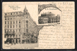 AK Wien, Residenz-Hotel, Inh. Jos. Zillinger, K. K. Burgtheater  - Andere & Zonder Classificatie