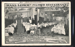 AK Wien, Hans Lerch`s Pilsner Restaurant, Habsburgergasse 6, Interieur  - Andere & Zonder Classificatie