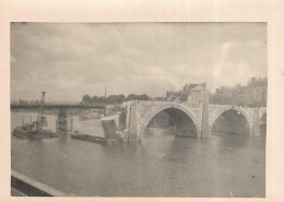 Photographie CHALON SUR SAONE. Un Pont Détruit Pendant La Guerre - Krieg, Militär