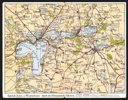 Klapp-AK Eutin, Landkarte Der Holsteinischen Schweiz  - Landkarten