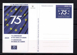 Croatia 2024 Postcard 75 Th Anniversary Of The Council Of Europe MNH - Kroatien