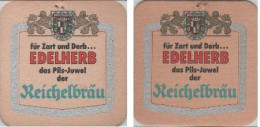 5002204 Bierdeckel Quadratisch - Reichelbräu - Edelherb - Juwel - Sous-bocks