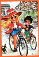 MUK Par Michel Thomas PETIT DRAGUEUR 2 Vélos  C/ 100 N° 10  1975  Illustrateur Enfants Carte Vierge TBE - Thomas