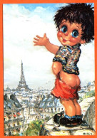 MUK Par Michel Thomas PIPI PANORAMA Tour Eiffel  C/ 100 N° 9  1975  Illustrateur Enfants Carte Vierge TBE - Thomas