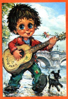 MUK Par Michel Thomas LA BALLADE  Guitare C/ 100 N° 4  1975  Illustrateur Enfants Carte Vierge TBE - Thomas