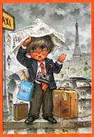 LES PETITS Par Michel Thomas Paris Autostoppeur C/ 100 N° 133  1984  Illustrateur Enfants Carte Vierge TBE - Thomas