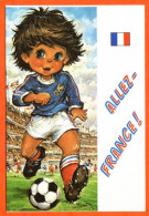 LES PETITS Par Michel Thomas ALLEZ FRANCE Football Foot  C/ 100 N° 68  1981  Illustrateur Enfants Carte Vierge TBE - Thomas