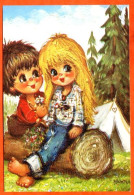 GAMINS Par Michel Thomas EN SOUVENIR Camping N° 178  1975  Illustrateur Enfants Carte Vierge TBE - Thomas