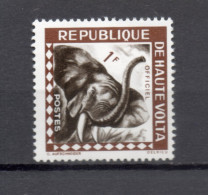 HAUTE VOLTA  SERVICE  N° 1    NEUF SANS CHARNIERE  COTE 0.20€    ELEPHANT ANIMAUX FAUNE - Alto Volta (1958-1984)