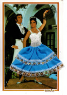 Carte Brodée Danse  Espagne 3 RV - Embroidered