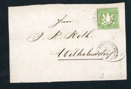 Württemberg Einzelfrankatur / Briefstück Michel Nr. 25 Ravensburg - Autres & Non Classés