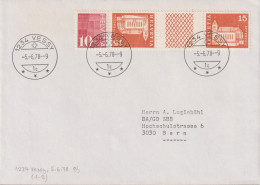 Schweiz Brief Zusammendruck Zum:CH S70+483, Mi:CH KZ30G+933, ⵙ= 1234 VESSY 5.6.78 - Se-Tenant