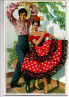Carte Brodée Danse  Espagne 5 RV - Ricamate