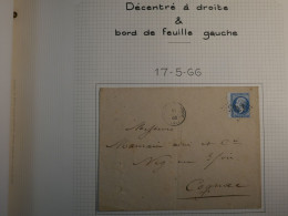 DP 19 FRANCE  LETTRE   1866  LUCON   +N° 22 TRES DECALé   ++AFF. INTERESSANT+ - 1849-1876: Période Classique