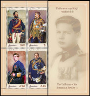 ROMANIA, 2019, THE UNIFORMS OF THE ROMANIAN ROYALTY, Kings, 4 Separate Stamps As Images, MNH (**); LPMP 2264 - Ungebraucht