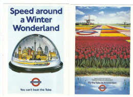 LONDON TRANSPORT MUSEUM PULISHED  THE TUBE  CARDS NOS 389, AND 565 - Other & Unclassified