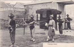 CHINA POSTCARD PEKING BEIJING PEKING CHAIR USED 1906 GUERNSEY CHANNEL ISLANDS - Chine