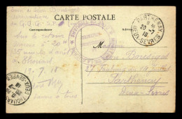 CACHET DU COMMISSAIRE MILITAIRE DE LA GARE DE THOUARS (DEUX-SEVRES) - 1. Weltkrieg 1914-1918