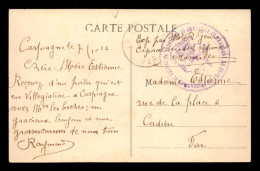 CACHET DU COMMANDANT DU DEPOT DE PRISONNIERS DE GUERRE - CAMP DE CARPIAGNE - Oorlog 1914-18
