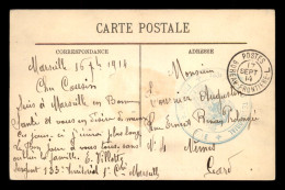 CACHET POSTES-BUREAU-FRONTIERE L DU 17.9.1914 ET CACHET DU 133EME REGIMENT TERRITORIAL - MARSEILLE - Oorlog 1914-18