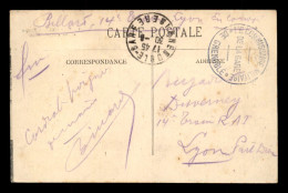 CACHET DU COMMISSAIRE MILITAIRE DE LA GARE DE GRENOBLE (ISERE) - 1. Weltkrieg 1914-1918