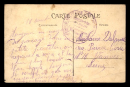 CACHET DE LA  COMMISSION DE GARE DE CHAGNY SUR CARTE DE CHAGNY - GUERRE 14/18 - 1. Weltkrieg 1914-1918