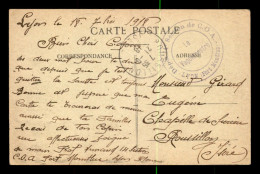 CACHET DU DEPOT 14EME SECTION DE COMMIS ET OUVRIERS MILITAIRES - FORT DE MONTLUC - LYON ENVOYE LE18.09.1918 - WW I