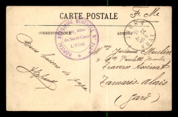 CACHET DE L'HOPITAL AUXILIAIRE BENEVOLE N° 213 - 2BIS ALLEE DU SACRE-COEUR - LYON - ENVOYE LE22.05.1915 - Guerre De 1914-18