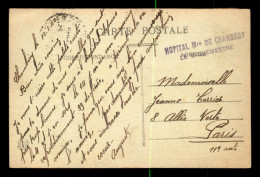 CACHET HOPITAL MILITAIRE DE CHAMBERY - LE VAGUEMESTRE - VOYAGE EN 1920 - Guerre De 1914-18