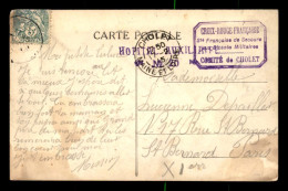 CACHET CROIX-ROUGE FRANCAISE - STE DE SECOURS AUX BLESSES MILTAIRES - COMITE DE CHOLET - Guerre De 1914-18